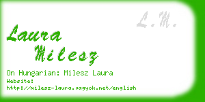 laura milesz business card